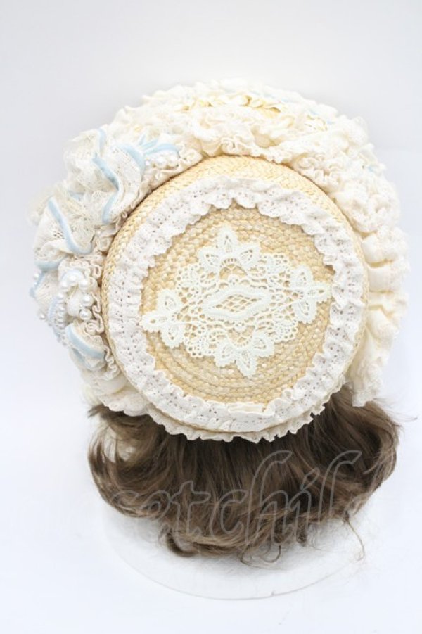 画像4: Hoshibako Works / クリーミードリームボンネット  サックスＸブラウン I-26-03-08-052-LO-AC-SA-ZI (4)