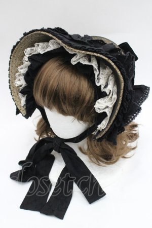 画像: Hoshibako Works / 西洋人形魔法ボンネット  黒Ｘブラウン I-26-03-08-053-LO-AC-SA-ZI