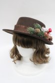 画像1: LOLITAその他(お買取対象外) / クリスマスモチーフハット  ブラウン I-26-03-08-058-LO-AC-SA-ZI (1)