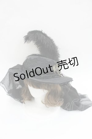 画像: Hoshibako Works / ナイト・イーヴィル エレガンスチャームハット  黒 I-26-03-08-059-LO-AC-SA-ZI