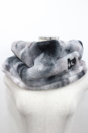 画像: LISTEN FLAVOR / ファースヌード  グレーＸ黒 I-26-03-08-008-PU-ZA-SA-ZI