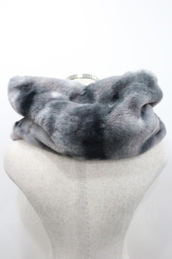 画像2: LISTEN FLAVOR / ファースヌード  グレーＸ黒 I-26-03-08-008-PU-ZA-SA-ZI (2)