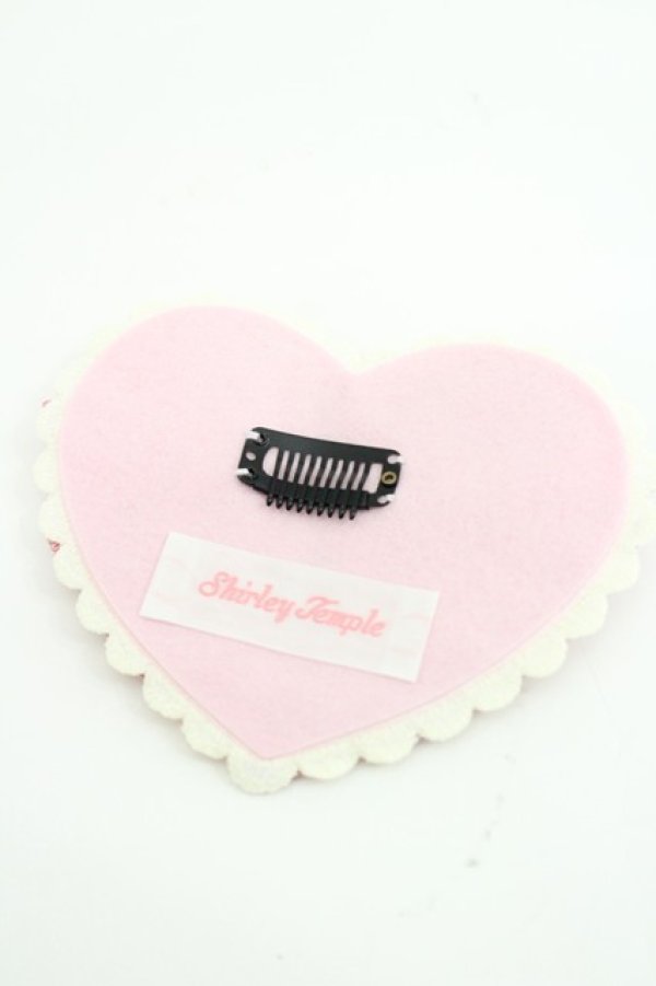 画像2: Shirley Temple / パールリボンハートコーム  ピンク I-26-03-08-071-ET-ZA-SA-ZI (2)