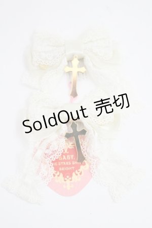 画像: BABY,THE STARS SHINE BRIGHT / St.Cathedral  ロザリオの誓い リボンコーム  白Ｘゴールド I-26-03-08-074-BA-AC-SA-ZI