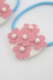 画像2: Shirley Temple / フラワーモチーフヘアゴムセット  ピンクＸ白Ｘ青 I-26-03-08-079-ET-AC-SA-ZI (2)