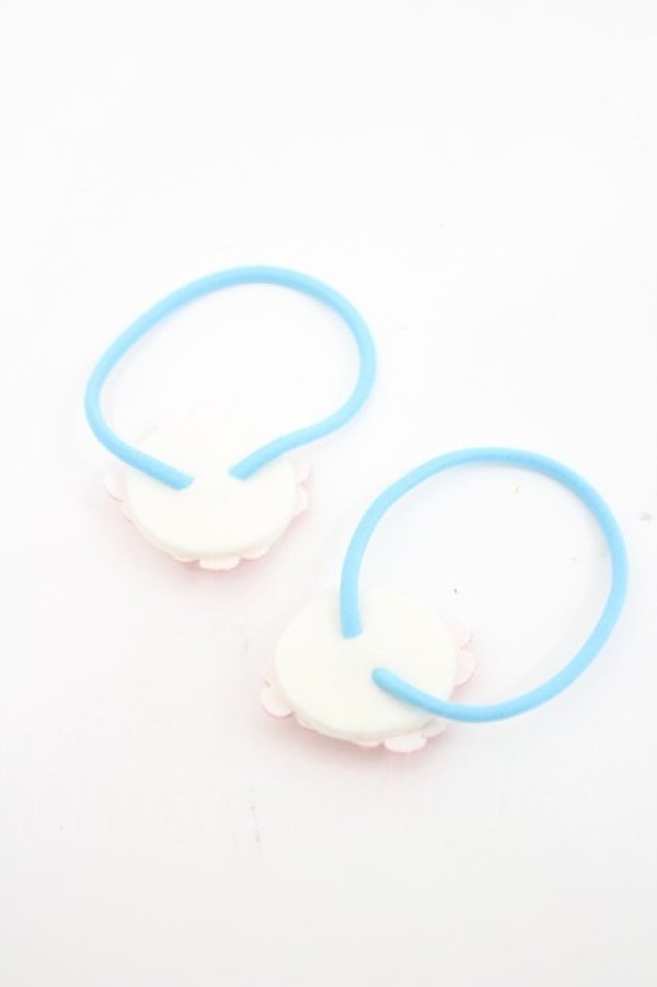 画像3: Shirley Temple / フラワーモチーフヘアゴムセット  ピンクＸ白Ｘ青 I-26-03-08-079-ET-AC-SA-ZI (3)