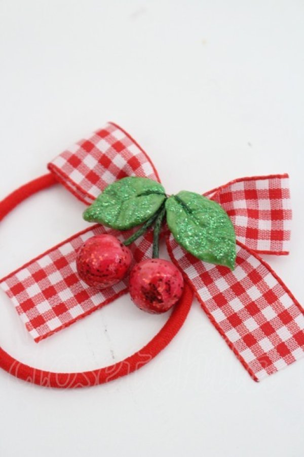 画像2: Shirley Temple / ラメチェリーヘアゴムセット  赤 I-26-03-08-081-ET-AC-SA-ZI (2)