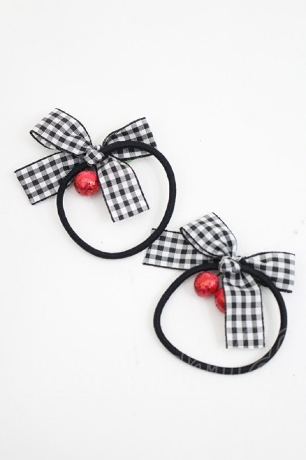 画像3: Shirley Temple / ラメチェリーヘアゴムセット  黒 I-26-03-08-084-ET-AC-SA-ZI (3)