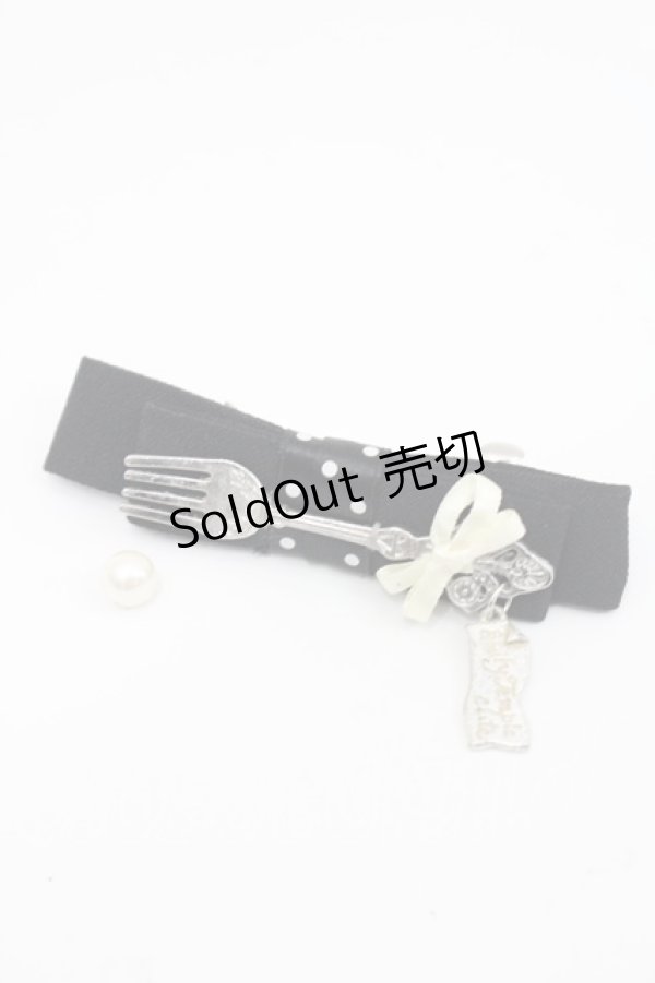 画像1: Emily Temple cute / メーメイドフォークバレッタ  黒 I-26-03-08-089-ET-AC-SA-ZI (1)