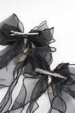 画像4: Maiden's reve / 十字フリルリボン髪飾り  黒 I-26-03-08-092-LO-AC-SA-ZI (4)