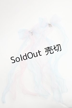 画像: LOLITAその他(お買取対象外) / 2カラーリボンクリップセット  ピンクＸサックス I-26-03-08-093-LO-AC-SA-ZI