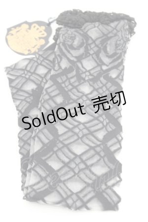 画像: ALICE and the PIRATES / ロージアブーケシースルーオーバーニーソックス  黒 I-26-03-08-113-PA-ZA-SA-ZI