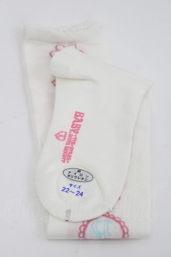 画像2: BABY,THE STARS SHINE BRIGHT / うさぎちゃんのキラキラ雫ランデヴーオーバーニー  白Ｘピンク I-26-03-08-116-BA-ZA-SA-ZI (2)