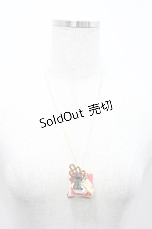 画像1: Emily Temple cute / chaton　berryケーキネックレス  ピンクＸブラウンＸゴールド I-26-03-08-002-ET-AC-SA-ZI (1)