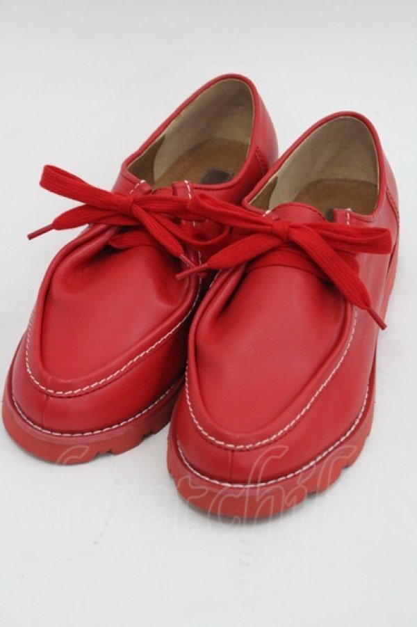 画像1: PINK HOUSE / チロリアンシューズ 2S 赤 I-26-03-08-123-LO-SH-SA-ZI (1)