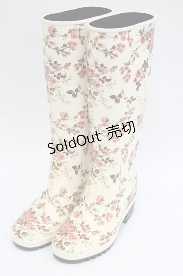 画像1: PINK HOUSE / レインブーツ 23.5CM アイボリー I-26-03-08-125-LO-SH-SA-ZI (1)