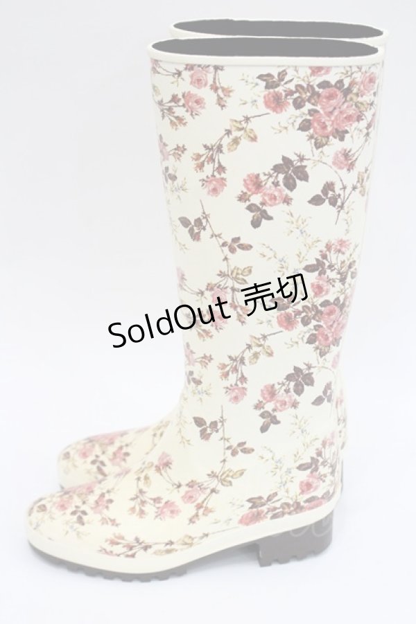 画像2: PINK HOUSE / レインブーツ 23.5CM アイボリー I-26-03-08-125-LO-SH-SA-ZI (2)
