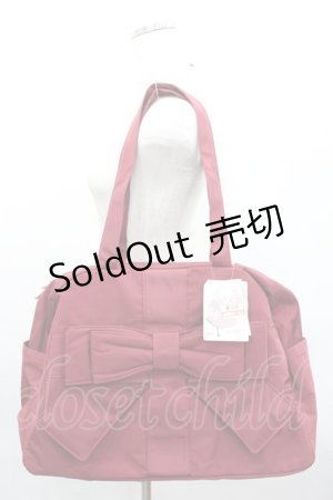 画像: m petit by misako / AMリボンボストン  濃赤 I-26-03-08-014-LO-BG-SA-ZI