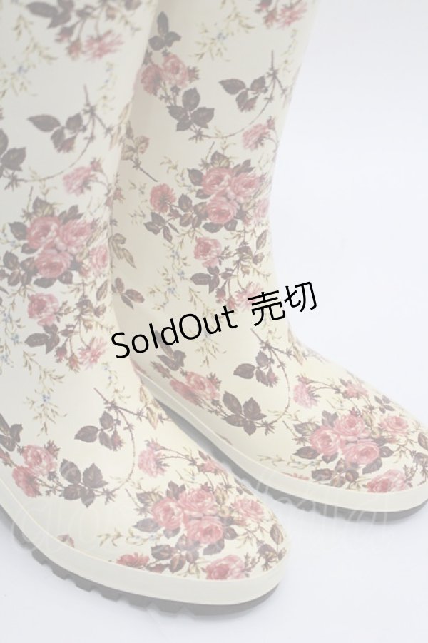画像7: PINK HOUSE / レインブーツ 23.5CM アイボリー I-26-03-08-125-LO-SH-SA-ZI (7)