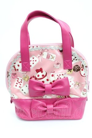 画像: Shirley Temple / ティーパーティバッグ  濃ピンク I-26-03-08-016-ET-BG-SA-ZI