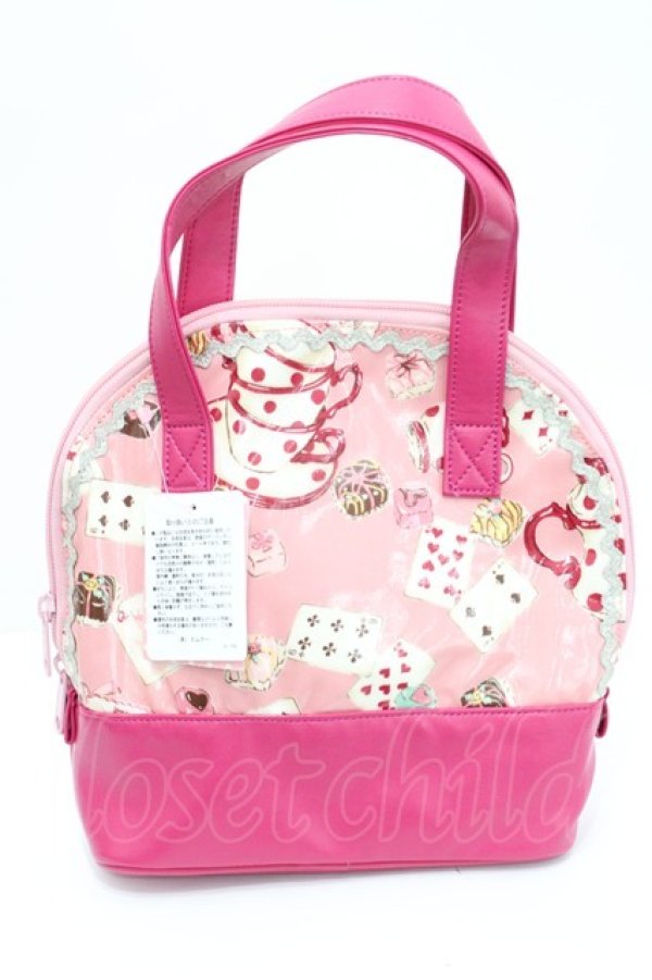 画像2: Shirley Temple / ティーパーティバッグ  濃ピンク I-26-03-08-016-ET-BG-SA-ZI (2)