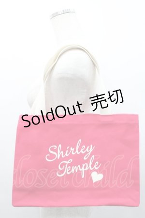 画像: Shirley Temple / ロゴトートバッグ  濃ピンクＸアイボリー I-26-03-08-018-ET-BG-SA-ZI