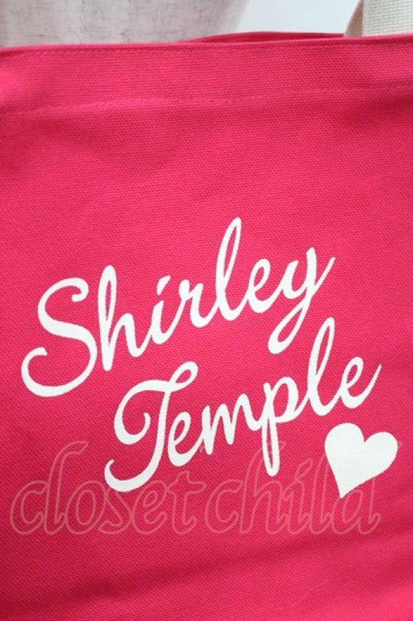 画像3: Shirley Temple / ロゴトートバッグ  濃ピンクＸアイボリー I-26-03-08-018-ET-BG-SA-ZI (3)