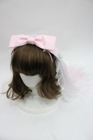 画像: Angelic Pretty / Angel Ribbonベールカチューシャ  ピンク I-26-03-08-026-AP-AC-SA-ZI