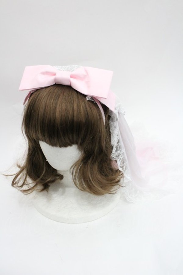 画像2: Angelic Pretty / Angel Ribbonベールカチューシャ  ピンク I-26-03-08-026-AP-AC-SA-ZI (2)