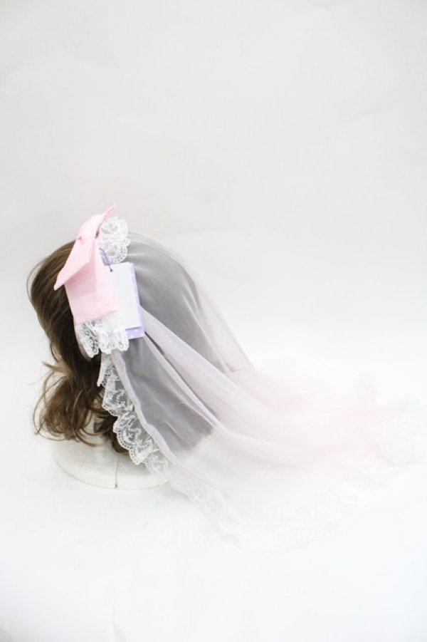 画像3: Angelic Pretty / Angel Ribbonベールカチューシャ  ピンク I-26-03-08-026-AP-AC-SA-ZI (3)