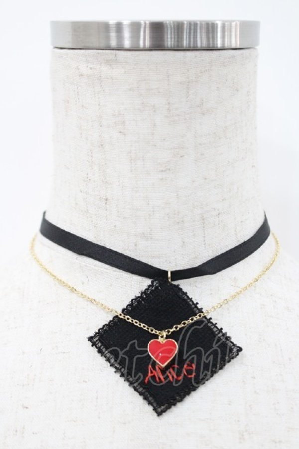 画像1: Emily Temple cute / Aliceチーフチョーカー  黒Ｘ赤 I-26-03-08-003-ET-AC-SA-ZI (1)