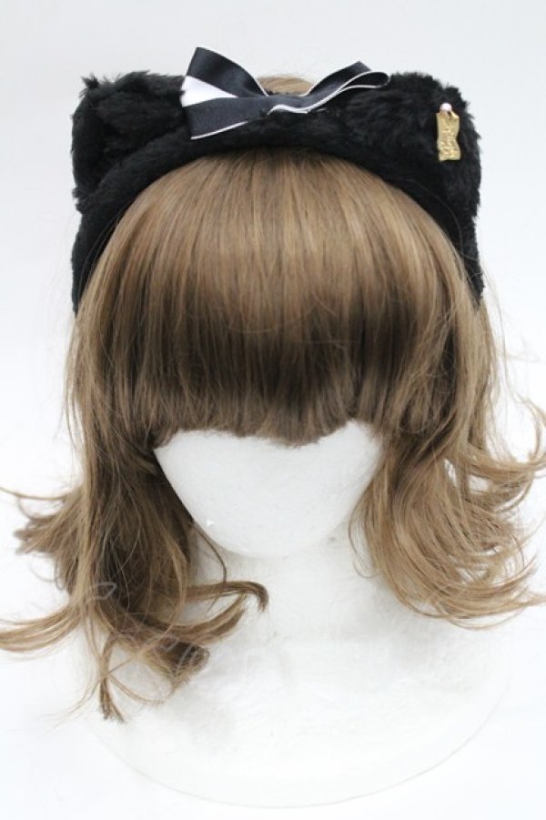 画像2: Emily Temple cute / ハロウィン黒ネコカチューシャ  黒 I-26-03-08-028-ET-AC-SA-ZI (2)