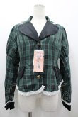 画像1: Eri Aino's collaboration / TT*AINCHKベロアジャケット L グリーンチェック I-26-03-10-033-PU-JA-SA-ZI (1)