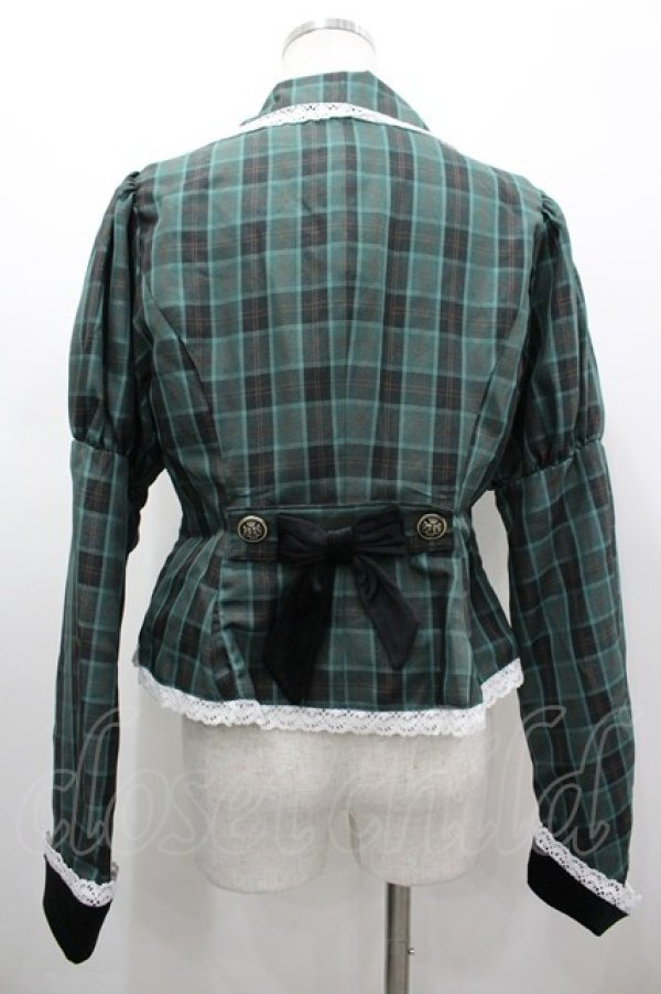 画像2: Eri Aino's collaboration / TT*AINCHKベロアジャケット L グリーンチェック I-26-03-10-033-PU-JA-SA-ZI (2)