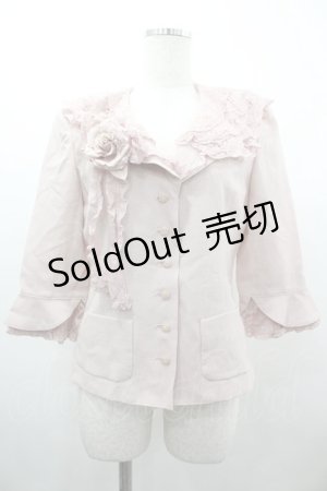 画像: INGEBORG / レース襟ジャケット M ピンク I-26-03-10-037-LO-JA-SA-ZI