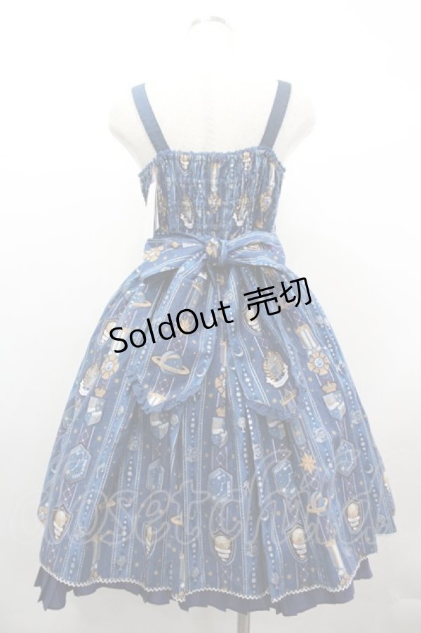 画像2: Angelic Pretty / Astroレジメンフリルジャンパースカート  青 I-26-03-10-040-AP-OP-SA-ZI (2)