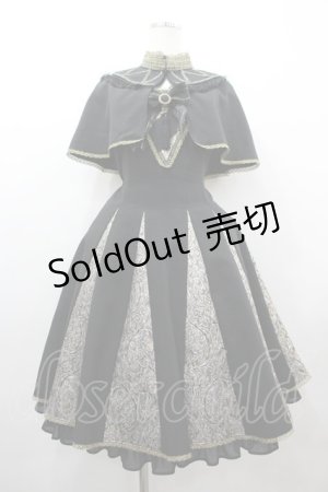 画像: ALICE and the PIRATES / バステトケープ&ドレスセット  黒Ｘゴールド I-26-03-10-041-PA-OP-SA-ZI