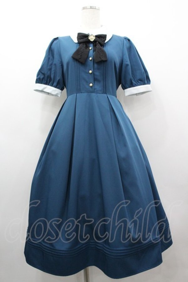 画像1: Amavel / Classical Rose Heartワンピース  青ｘ白 I-26-03-10-043-CA-OP-SA-ZI (1)