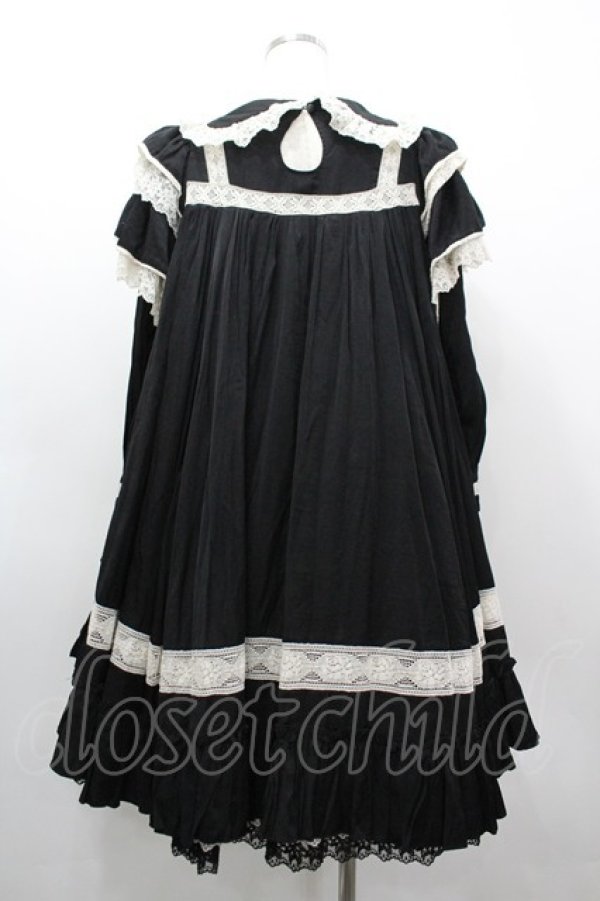 画像2: Hoshibako Works / リリアンヌ姉妹ワンピース  黒Ｘ白 I-26-03-10-045-LO-OP-SA-ZI (2)