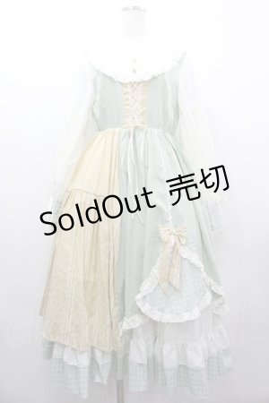 画像: With Puji / 鳴谷ワンピース M グリーン×イエロー I-26-03-10-046-EL-OP-SA-ZI