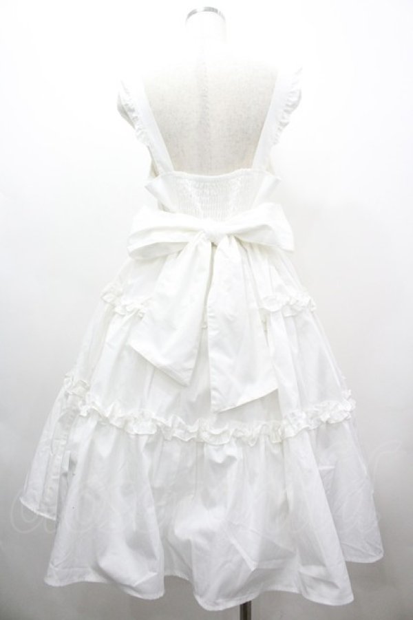 画像2: Alice Mashiro / TT*MAAフリルジャンパースカート LL 白 I-26-03-10-050-PU-OP-SA-ZI (2)