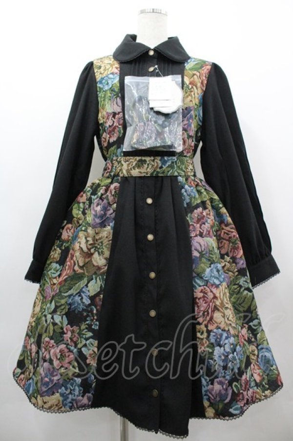 画像1: Kurumi Collaboration / TT*KRMゴブランジャンパースカート LL 中黒 I-26-03-10-052-GO-OP-SA-ZI (1)