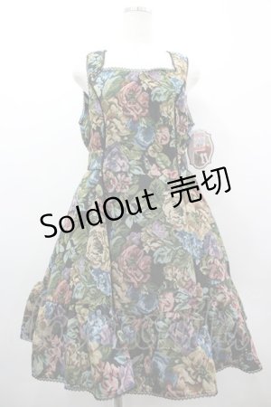 画像: Kurumi Collaboration / TT*KRMゴブランワンピース LL 中黒 I-26-03-10-054-GO-OP-SA-ZI