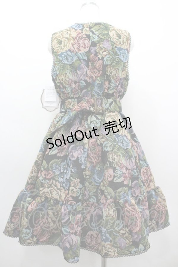 画像2: Kurumi Collaboration / TT*KRMゴブランワンピース LL 中黒 I-26-03-10-054-GO-OP-SA-ZI (2)