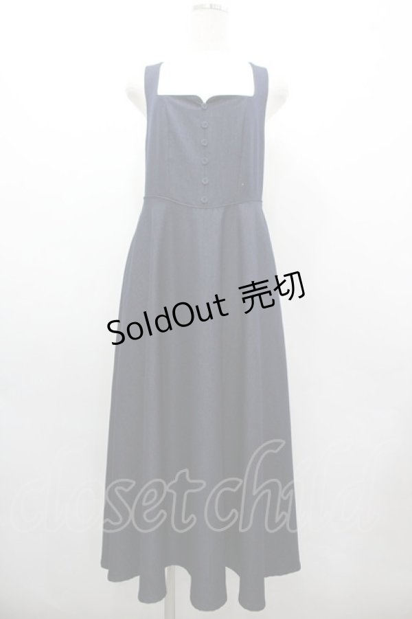 画像1: an another angelus / デニム風ビスチェワンピース  インディゴ I-26-03-10-057-CA-OP-SA-ZI (1)