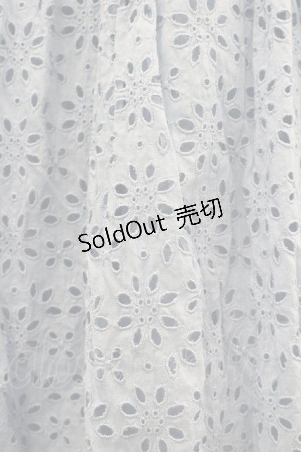 画像3: Jane Marple / レース切替半袖ワンピース  サックス I-26-03-10-058-JM-OP-SA-ZI (3)