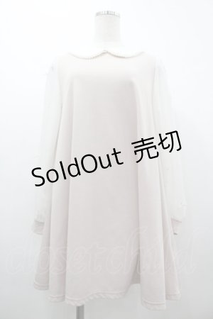 画像: Ank Rouge / シフォンリボン袖ワンピース M ピンク I-26-03-10-062-CA-OP-TE-ZI