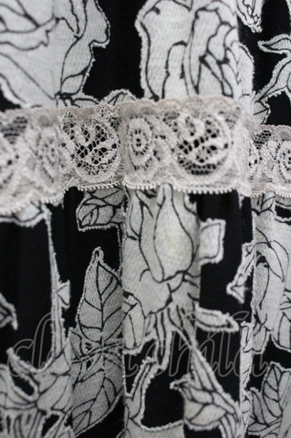 画像3: axes femme / /ローズ柄チュニック M 黒 I-26-03-10-066-AX-TO-TE-ZI (3)