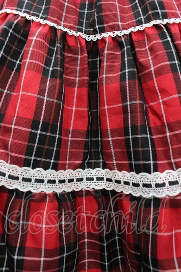 画像3: Eri Aino's collaboration / シャーロットの水曜日スカート L 赤チェック I-26-03-10-074-PU-SK-SA-ZI (3)