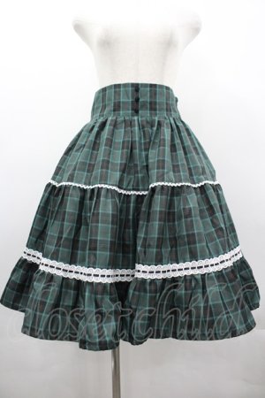 画像: Eri Aino's collaboration / シャーロットの水曜日スカート L グリーンチェック I-26-03-10-075-PU-SK-SA-ZI